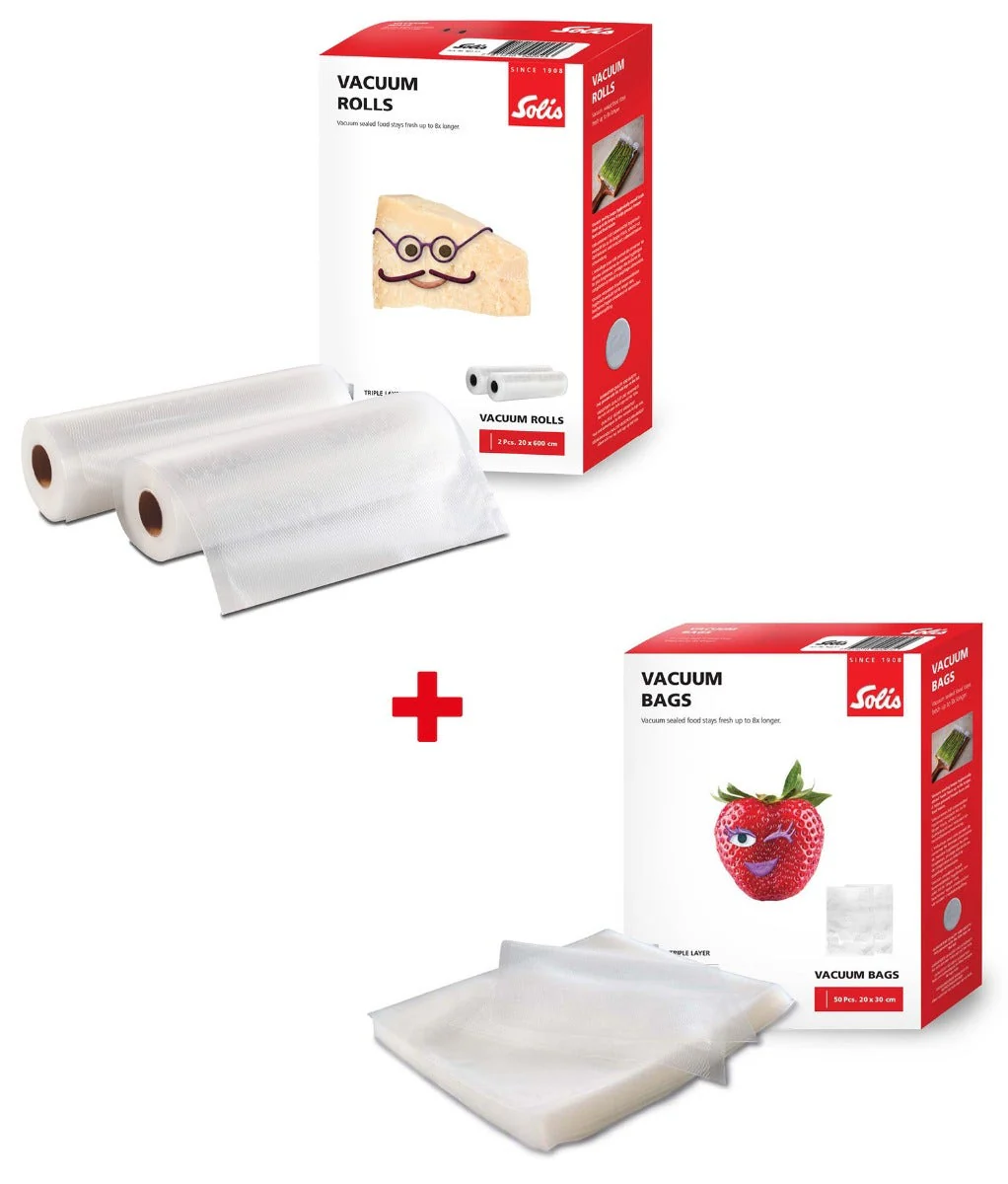 Solis Vacuum Folie relief 20 x 600 cm Rollen & 20 x 30 cm Zakken - Image 9